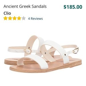 NIB Ancient Greek Sandals Clio sandals white 37